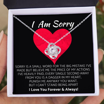 Love Knot Necklace | I Am Sorry Gift For Your Love!  - Thegiftio UK