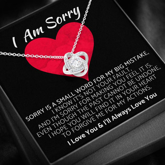 Love Knot Necklace | I Am Sorry Gift For Your Love - Thegiftio UK