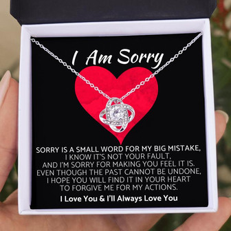 Love Knot Necklace | I Am Sorry Gift For Your Love - Thegiftio UK