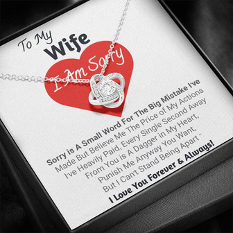 Love Knot Necklace | I Am Sorry Gift - Thegiftio UK