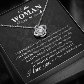  Love Knot Necklace | Personalized Gift For The Woman I Love So Much  - Thegiftio UK