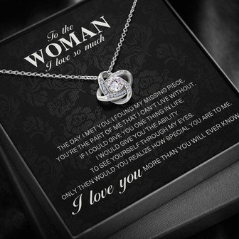 Love Knot Necklace | The Day I Met You, I Found My Missing Piece  - Thegiftio UK