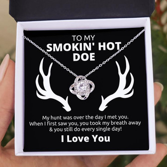 Smokin' Hot Doe | Love Knot Necklace | Personalized Gift For Your Love - Thegiftio UK