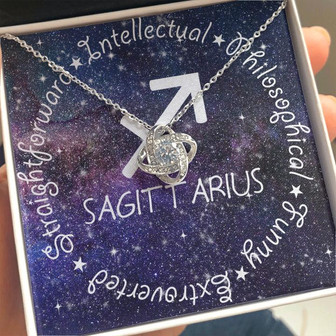 Sagittarius Love Knot Necklace - Thegiftio UK