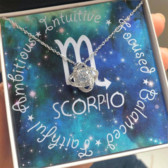 Scorpio Love Knot Necklace - Thegiftio UK
