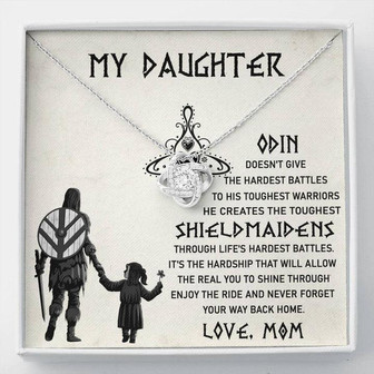 Shieldmaiden Love Knot Necklace For Daughter - From Mom - Thegiftio UK