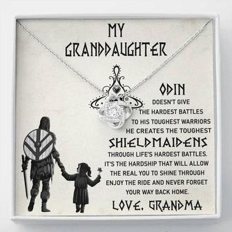 Shieldmaiden Love Knot Necklace For Granddaughter - From Grandma - Thegiftio UK