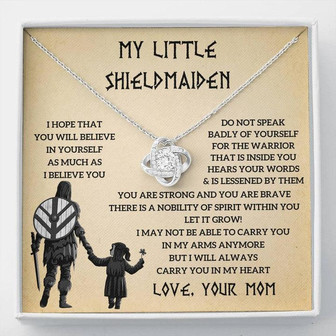 Shieldmaiden Love Knot Necklace To Daughter From Mom - Happy Mother's Day - Thegiftio UK
