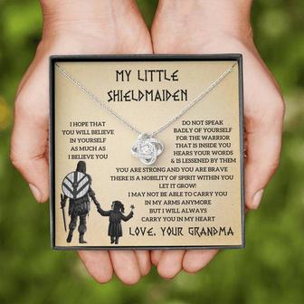 Shieldmaiden Love Knot Necklace To Granddaughter From Grandma - Happy Mother's Day - Thegiftio UK