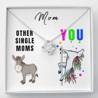 Single Mom Gift Love Knot Necklace - Thegiftio UK