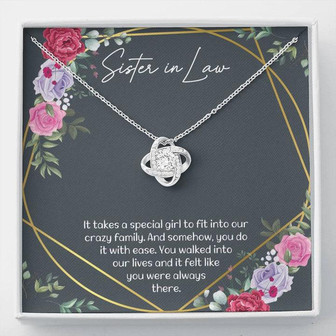 Sister-In-Law Gifts .Love Knot Necklace For Best Sister-In-Law - Thegiftio UK