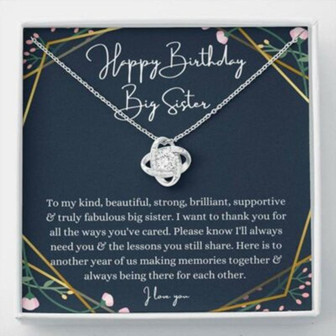 Sister Necklace, Big Sister Birthday Necklace Gift From Little Sister Little Brother, Sentimental Gifts - Thegiftio