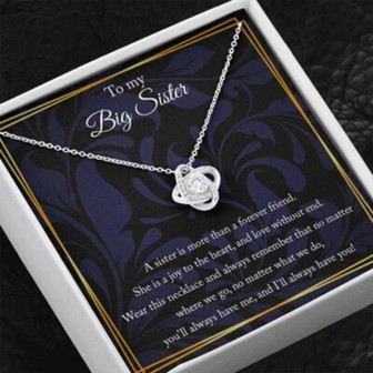 Sister Necklace, Big Sister Necklace Gift, Necklace For Sister, Birthday Gift For Sister - Thegiftio UK