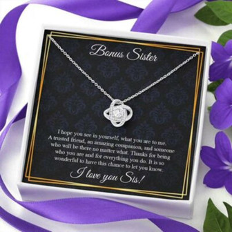 Sister Necklace, Bonus Sister Necklace, Bonus Sister Gift, Gift For Friend, Gift For Bonus Sister - Thegiftio UK
