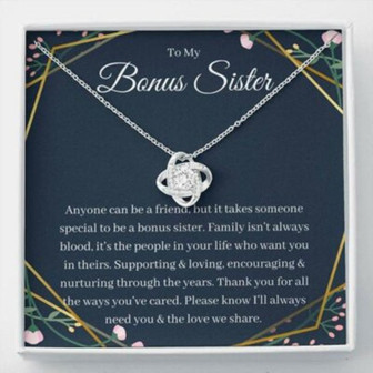 Sister Necklace, Bonus Sister Necklace Gift, Gift For Sister In Law Adoptive Sister Step Sister, Bridesmaid Gifts - Thegiftio UK