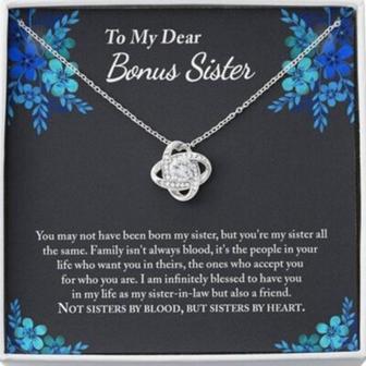 Sister Necklace, Bonus Sister Necklace Gift, Sister In Law, Sister Of The Groom, Wedding, Bridesmaid - Thegiftio UK