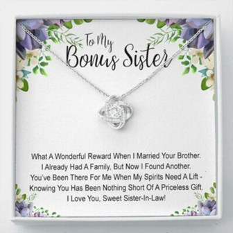 Sister Necklace, Bonus Sister Necklace Gift, Sister In Law Gift, Sister Of The Groom, Wedding, Bridesmaid - Thegiftio UK