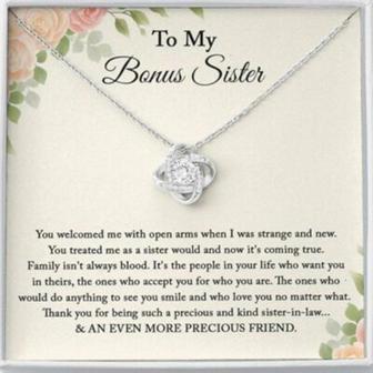 Sister Necklace, Bonus Sister Necklace Gift, Sister In Law, Sister Of The Groom, Wedding, Bridesmaid - Thegiftio UK