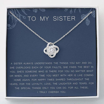 Sister Necklace , Gift For Sister , Love Knots , Necklace With Gift Box For Birthday Christmas - Thegiftio UK