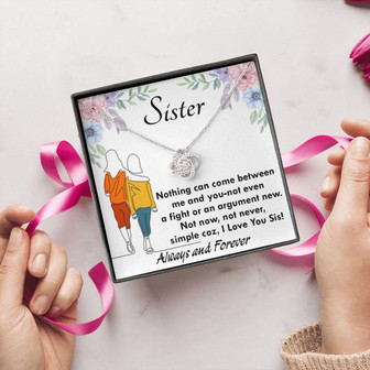 Sister Necklace, Gift For Sister, Sister Birthday Necklace Gift, Sister Necklace With Message Card, Sister Gift, Little Sister Jewelry - Thegiftio UK