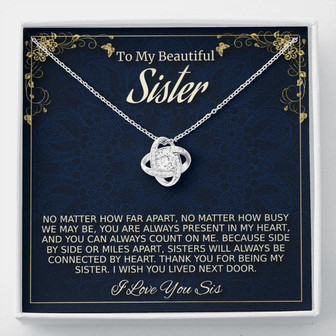 Sister Necklace Gift, Necklace, Gift For Soul Sister, Birthday Gift For A Sister, Best Friend Christmas Gift - Thegiftio UK