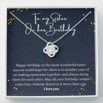 Sister Necklace, Happy Birthday Sister Necklace, Gift For Sister Birthday, Thoughtful Gift - Thegiftio UK