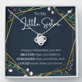 Sister Necklace, Little Sister Necklace Gift From Big Brother, Always Remember You Are Loved - Thegiftio UK