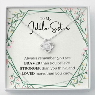 Sister Necklace, Little Sister Necklace Gift From Big Brother, Always Remember You Are Loved - Thegiftio UK