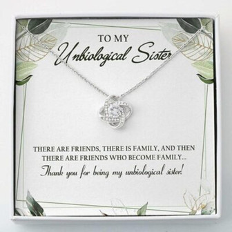 Sister Necklace, Love Knot Necklace My Unbiological Sister Gifts For Sister - Thegiftio UK