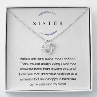 Sister Necklace, Love Knots Necklace , Sister Necklace My Sister And My Friend - Thegiftio UK