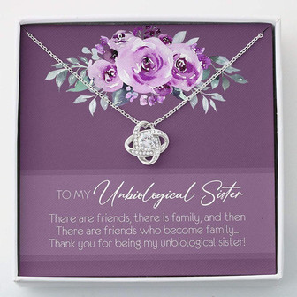 Sister Necklace, My Unbiological Sister Gifts For Sister , Love Knots , Necklace With Gift Box - Thegiftio UK