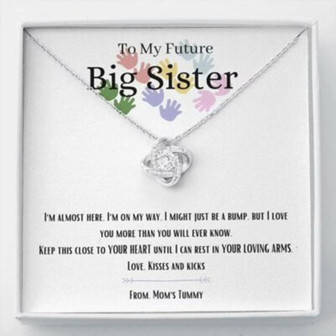 Sister Necklace, New Sister Necklace, Gift For Future Big Sister, Soon To Be Sister - Thegiftio UK