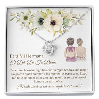 Sister Necklace, Regalo Hermana Boda , Latina Sister Bride Gift , Spanish Bride Card , Bride Wedding Necklace Gift , Hermana La Novia - Thegiftio UK