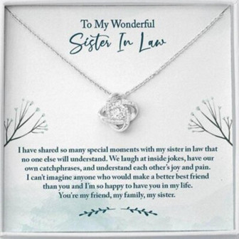 Sister Necklace, Sister In Law Necklace, Bonus Sister Gift, Gift For Sister In Law From Bride - Thegiftio UK