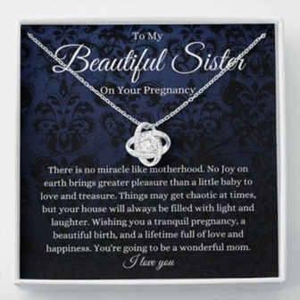 Sister Necklace, Sister Pregnancy Necklace, Gift For Mom To Be, Expecting Mom - Thegiftio UK