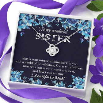 Sister Necklace, Sister’S Love Necklace, Birthday Gift For Sister, To My Wonderful Sister Necklace - Thegiftio UK