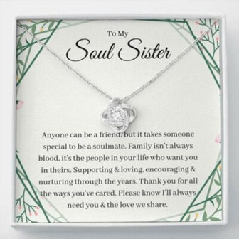Sister Necklace, Soul Sister Necklace, Gift For Bonus Sister, Sister In Law, Adoptive Sister, Step Sister, Bff - Thegiftio UK