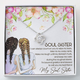 Sister Necklace , Soul Sister Necklace Gift , Love Knot Necklace - Thegiftio UK