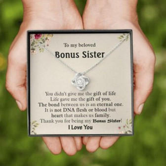 Sister Necklace, Special Gift Necklace For Bonus Sister, Gift For Sister In Law, Sister Of The Groom - Thegiftio UK