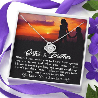 Sister Necklace, To My Big Sister Necklace From Little Brother, Big Sister Wedding Gift, Sister Birthday Jewelry, Sister And Brother - Thegiftio UK