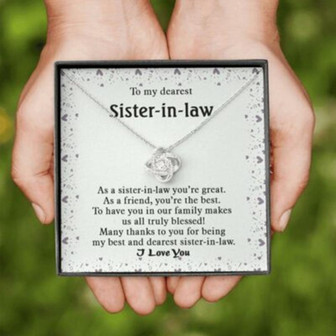 Sister Necklace, To My Dearest Sister-In-Law Necklace, Gift For Sister-In-Law, Bonus Sister - Thegiftio UK