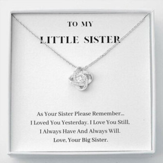 Sister Necklace, To My Little Sister Necklace, Always Will Love You, Present For Teenage Sister - Thegiftio UK