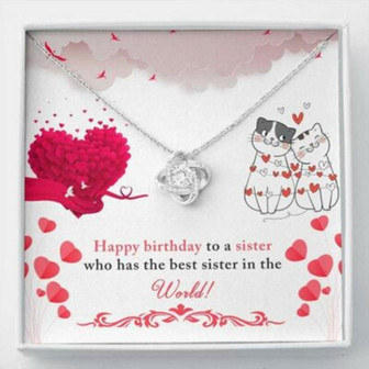 Sister Necklace, To My Sister Necklace “Best In The World” Best Friends Bff Birthday Gift - Thegiftio