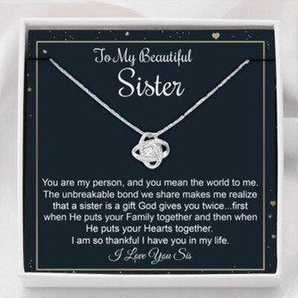 Sister Necklace, To My Sister Necklace Gift, Necklace, Birthday Gift For A Sister, Gift For Soul Sister, My Best Friend - Thegiftio UK