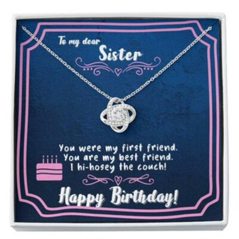 Sister Necklace, To My Sister Necklace , My First Best Friend Happy Birthday Necklace - Thegiftio UK