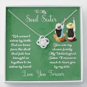 Sister Necklace, To My Soul Sister Necklace, Best Friend Necklace, Unbiological Sister, Bridesmaid Gift - Thegiftio UK