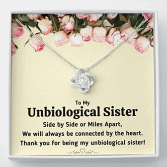 Sister Necklace, To My Unbiological Sister “Connected By The Heart” Necklace. Gift For Best Friend Soul Sister Girlfriend - Thegiftio UK
