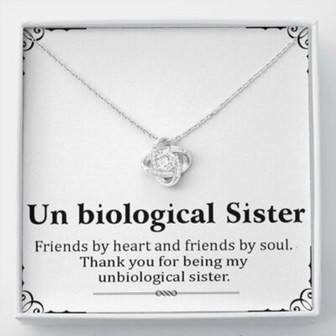 Sister Necklace, To My Unbiological Sister Gift , Friendship Knot Necklace Gift , Gift For Bffs - Thegiftio UK