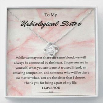 Sister Necklace, To My Unbiological Sister Necklace, Gift For Best Friend Soul Sister Bff Bridesmaid - Thegiftio UK