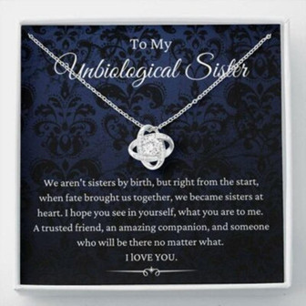 Sister Necklace, To My Unbiological Sister Necklace, Sisters At Best Friend Gift, Best Friend Bff - Thegiftio UK